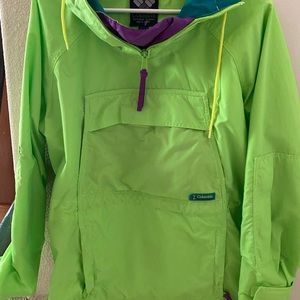 Lime Green Retro looking Columbia Jacket